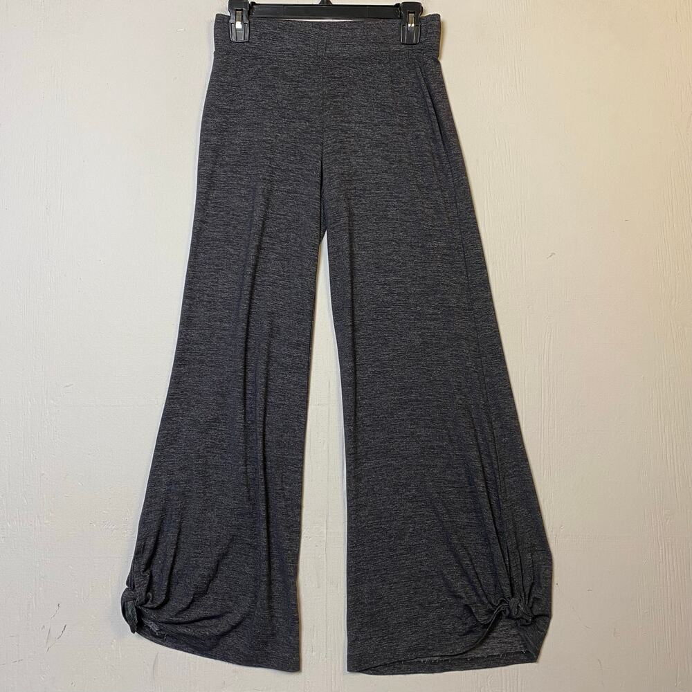 Beyond Yoga Gray Wide Leg Soft Knit Side Tie Athleisure Yoga Pants Size XS